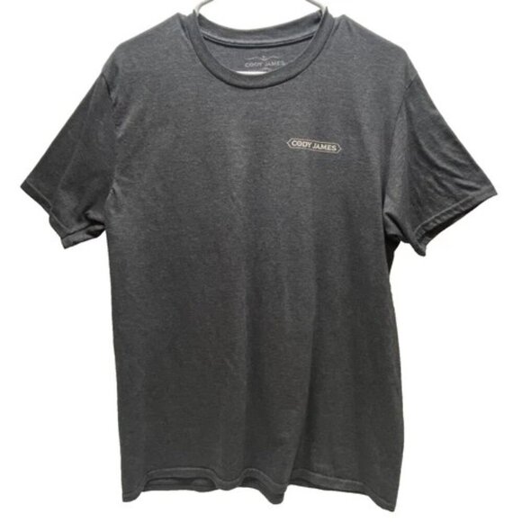 Cody James American Cowboy Graphic Tee Men's Large Charcoal Heather Western EUC - Picture 1 of 5